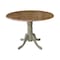 International Concepts Round 42 in Dual Drop Leaf Table, 2 Emily Side Chairs, Hickory/Stone, 42 W, 42 L, 29.5 in H, Wood K41-42DP-C617P - alternate 5